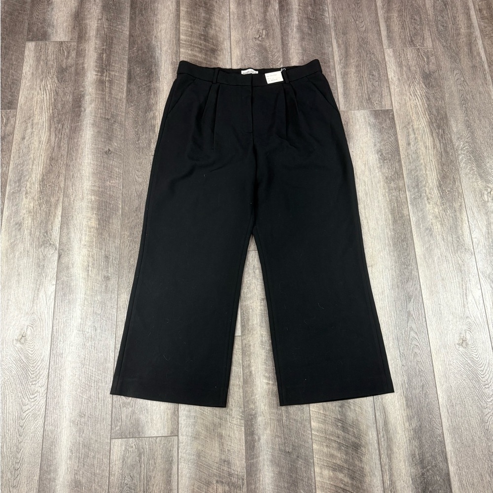 Abercrombie Black Wide Leg‎ Slack Pants